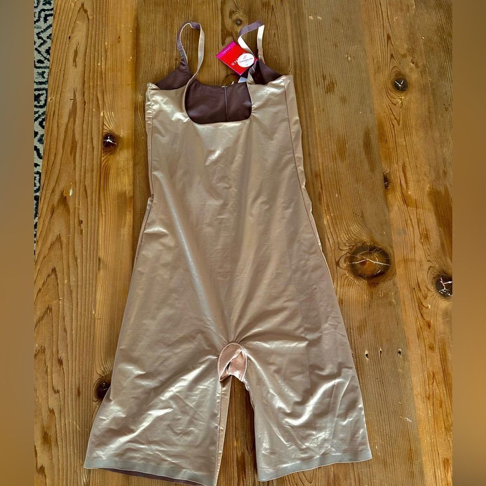 SPANX OPEN BUST MIDTHIGH BODYSUIT MINERAL TAUPE/NAKED 2.0 SHAPE REVERSIBLE S/P